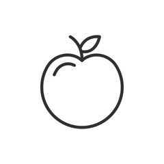 Apple, linear icon. Line with editable stroke