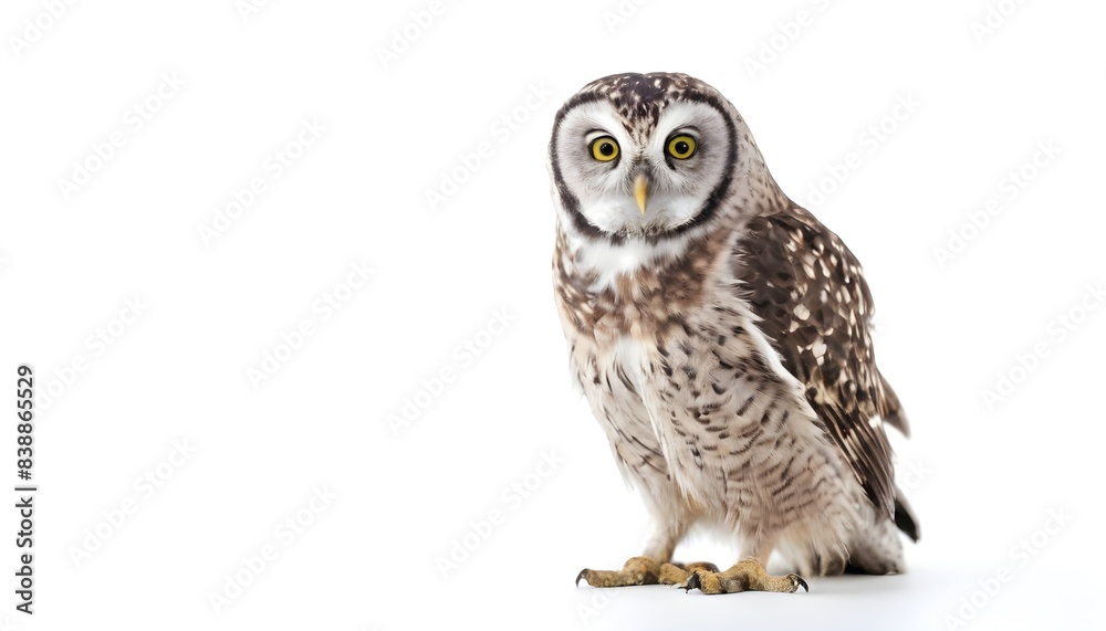 Wall mural Owl isolated on white background