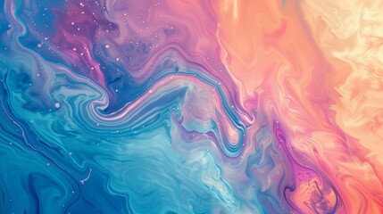 Bird's Eye View: Swirls in Colorful Water with Translucent Textures, Smooth Surrealistic Style, Cosmic Inspiration