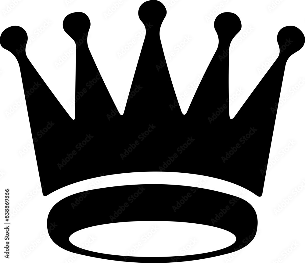 Wall mural crown icon. crown of king symbol. hat or cap for royal prince or queen. vector illustration