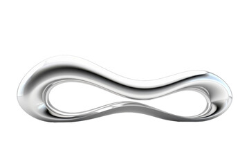 Undulating Metal Fusion: A Wave of Strength and Beauty on a White or Clear Surface PNG Transparent Background.