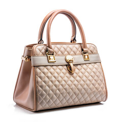 Luxury woman handbag isolated on transparent background