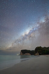 Fototapeta premium Scenic view of Milky Way seen from Pantai Tarimbang, Sumba Island