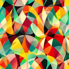 Obraz premium A seamless pattern featuring an abstract modern design background with geometric shapes and vibrant colors
