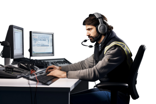 The Digital Maestro on a White or Clear Surface PNG Transparent Background.