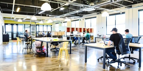 Co-working Spaces: Shared environments where professionals gather to collaborate and work together. 