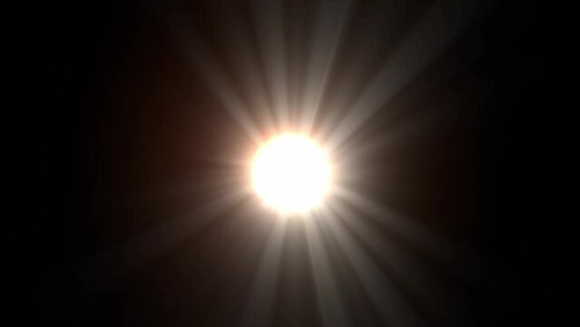 Background of the sun shining in space at night. Screen saver for events, presentations, etc.
