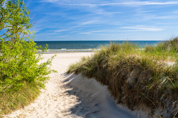 Beach on the island of Usedom on the German Baltic coast