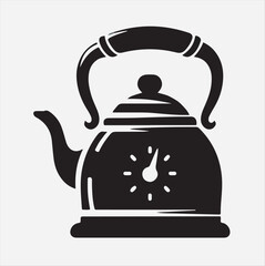 kettle symbol vector image black color silhouette