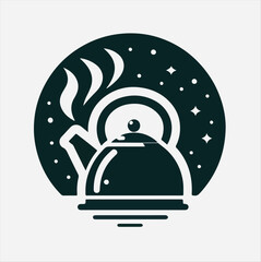 kettle symbol vector image black color silhouette