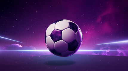Naklejka premium soccer ball illustration in purple color