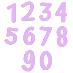 purple set of numbers