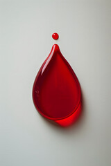 Obraz premium Red blood drop isolated on a white background. World Blood Donor Day