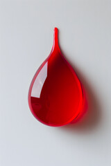 Obraz premium Red blood drop isolated on a white background. World Blood Donor Day