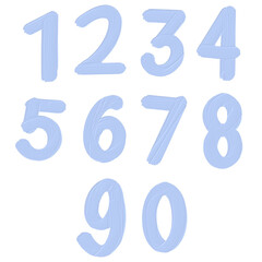 blue numbers series for kids 