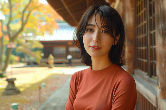 ニットを着た美しい女性