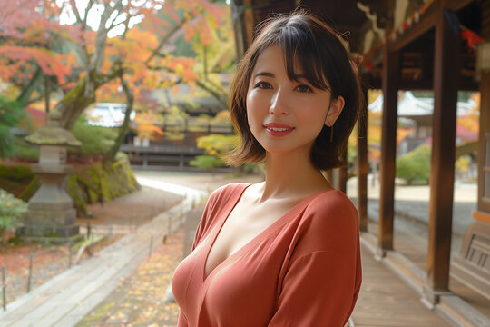 ニットを着た美しい女性