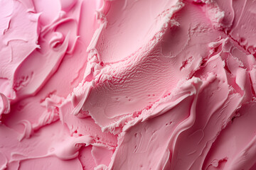 Fototapeta premium Texture of berries ice cream. Close up surface of creamy soft ice cream.