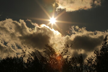 clouds and sun