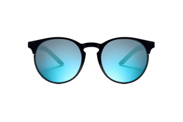 The Enigmatic Aura of Sunglasses on a White or Clear Surface PNG Transparent Background.