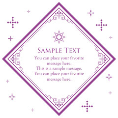 Fashionable frame. Design template. A set of gorgeous foreheads.