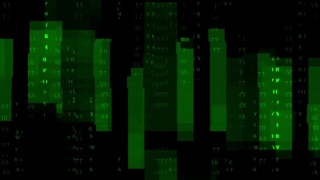 No signal for malfunction or hacking on green screen monitor. Vfx glitch
