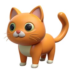 Obraz premium 3d cat model character