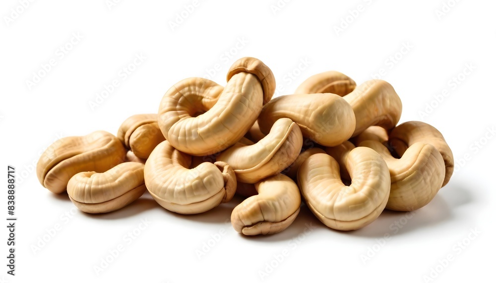 Wall mural cashew nut isolated on white background