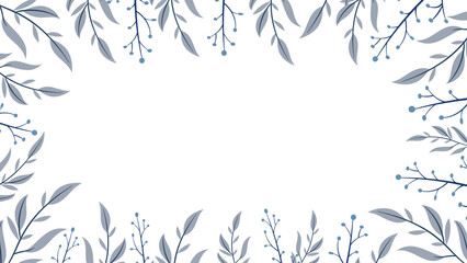 Fototapeta premium Abstract flower background vector design floral border frame