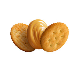 Delicious Flying Cheese Sandwich Biscuit with cream filling in the middle