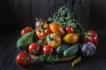 Vegetables in a group