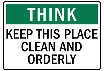 Keep clean sign