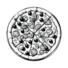 hand drawn vegetable black and white illustration. fresh vegetable drawing, isolated on white background