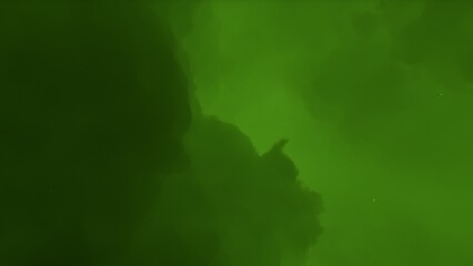 Space illustration with a color glow
