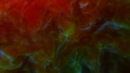 Space illustration with a color glow
