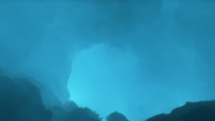Space illustration with a color glow
