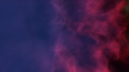 Space illustration with a color glow
