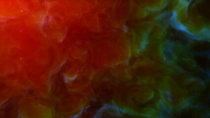 Space illustration with a color glow
