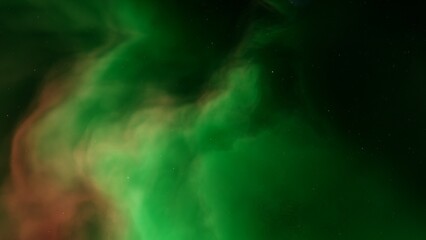 Space illustration with a color glow
