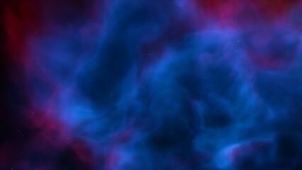 Space illustration with a color glow
