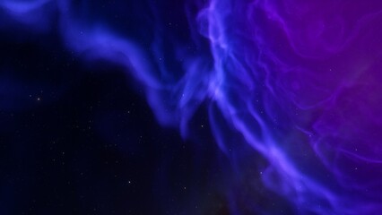 Space illustration with a color glow
