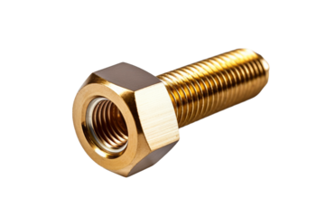 The Golden Union: A Brass Affair on a White or Clear Surface PNG Transparent Background.