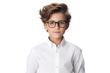 Fototapeta premium The Spectacled Scholar on a White or Clear Surface PNG Transparent Background.