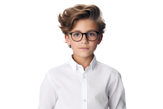 The Spectacled Scholar on a White or Clear Surface PNG Transparent Background. - Powered by Adobe