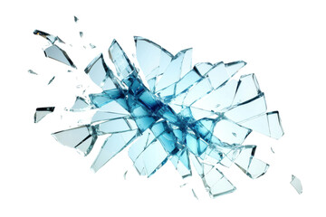 Fototapeta premium Shattered Dreams: A Fragile Echo on a White or Clear Surface PNG Transparent Background.