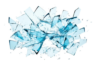 Obraz premium Shattered Dreams: A Symphony of Broken Glass on a White or Clear Surface PNG Transparent Background.