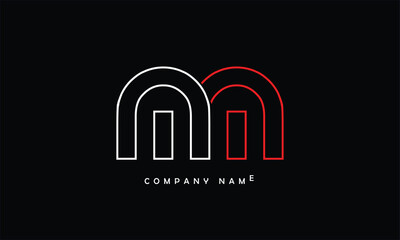 MM, MM Abstract Letters Logo Monogram