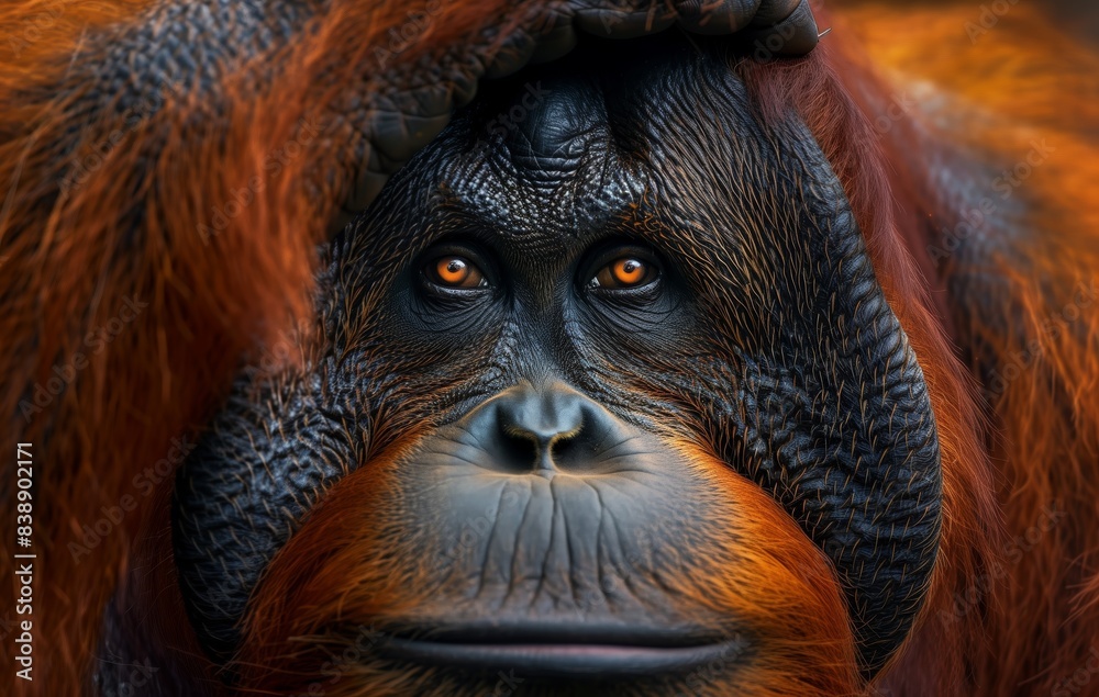 Sticker a male orangutan by jason wyatt