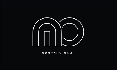 MO, OM, M, O Abstract Letters Logo Monogram