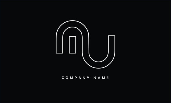 MU, UM, M, U Abstract Letters Logo Monogram
